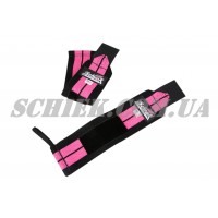 Бинты кистевые для фитнеса  Schiek 1112 Wrist Wraps - Pink and Black 12"